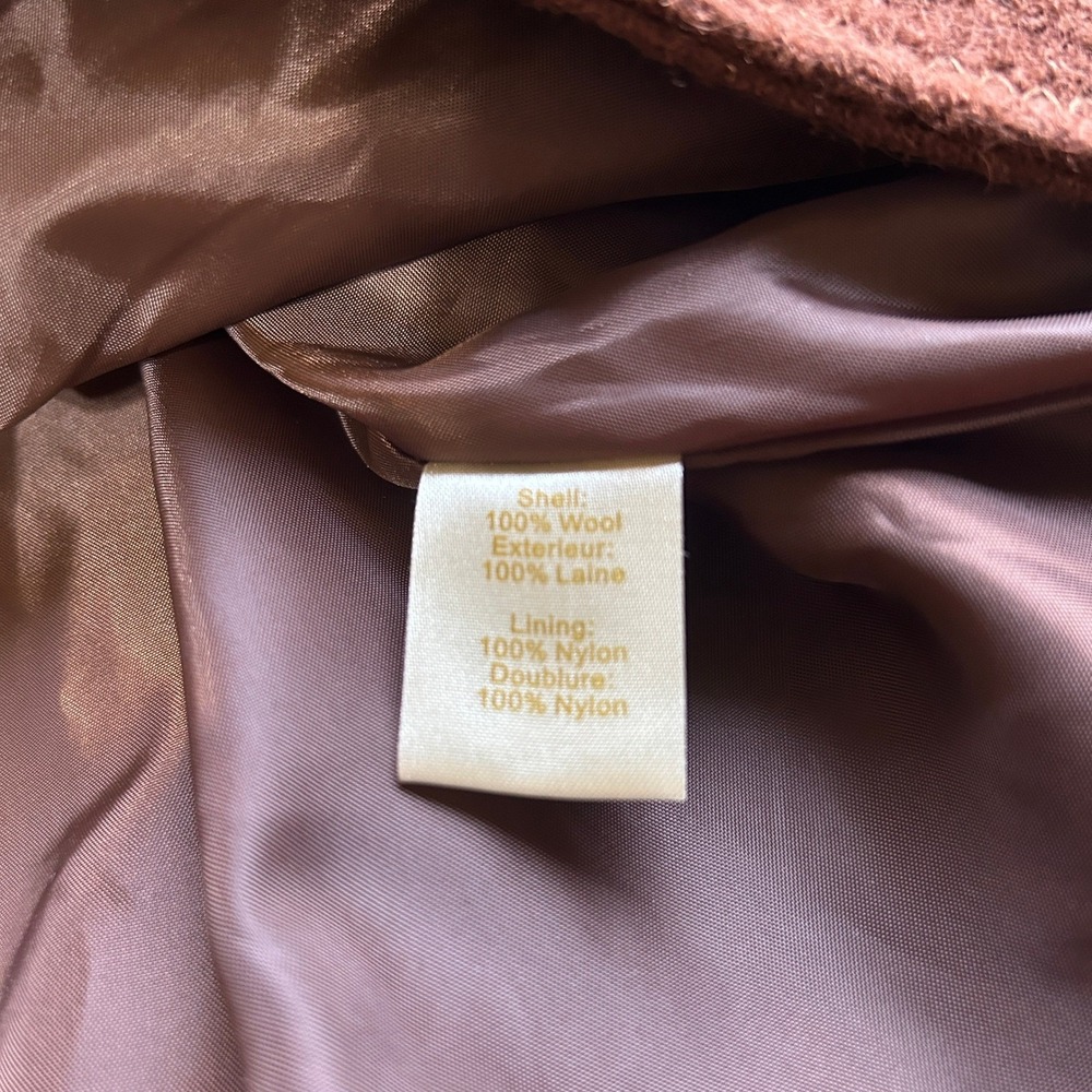 Carson Boiled Wool Jacket Brown Embroidered Art To Wear Coat Women's‎ M Canada - Picture 7 of 10
